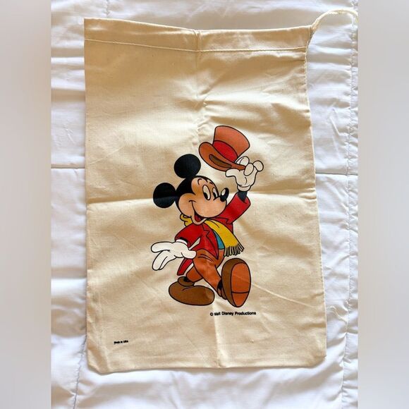 Vintage Mickey Mouse Walt Disney Productions Canvas Tote Bag - NWOT - Picture 1 of 5